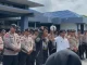 Mahasiswa PMII Bengkalis berunjuk rasa di depan Kantor Dishub menuntut pencopotan Kadishub.