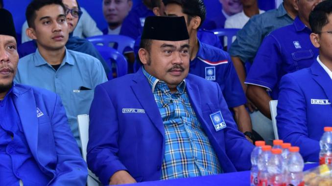 Syaiful Ardi saat diumumkan sebagai Ketua Formatur dan Ketua DPD PAN Bengkalis dalam Musda serentak PAN 2025.