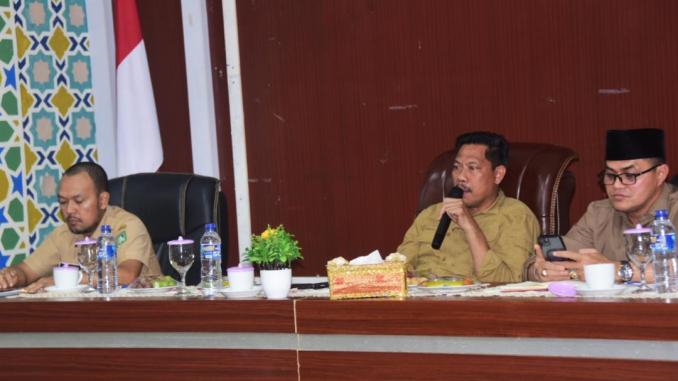 Panitia dan aparat Kabupaten Bengkalis memantapkan tahapan akhir MTQ ke-50 di Kantor Camat Bandar Laksamana.