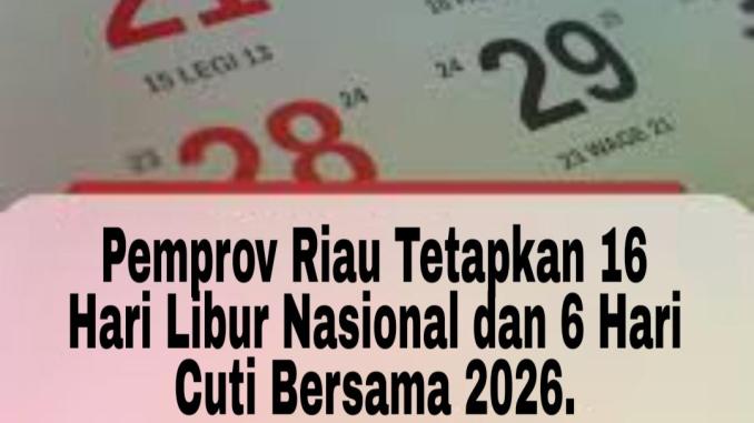 Ilustrasi kalender 2026 yang memuat jadwal libur nasional dan cuti bersama.