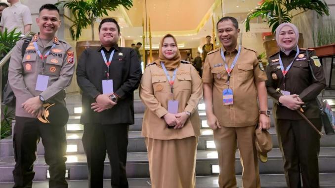 Bupati Bengkalis Kasmarni menghadiri Rakor Pemerintah Pusat–Daerah di SICC Sentul.