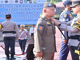 Kapolres Bengkalis memimpin apel gelar pasukan Operasi Ketupat 2026