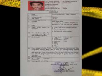 Dokumen DPO tersangka narkotika yang dirilis Polres Bengkalis.