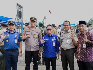 Apel Nasional Kesiapsiagaan Penanganan Karhutla di Lanud Roesmin Nurjadin Pekanbaru.