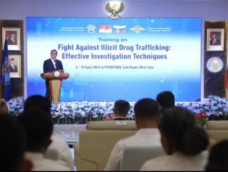 Pelatihan investigasi narkotika BNN bersama Rusia di PPSDM Lido Bogor.