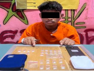 Barang bukti 23 paket sabu yang disita polisi di Bengkalis