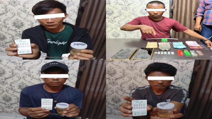 Polisi menunjukkan barang bukti narkoba Rupat dalam Operasi Antik 2026