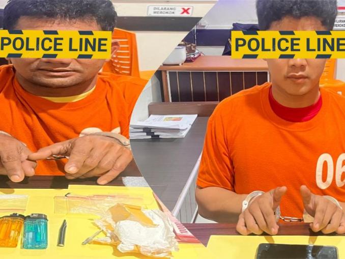 Polsek Bukit Batu mengamankan dua tersangka pengedar sabu dalam pengungkapan kasus narkotika lintas wilayah Dumai-Bengkalis di Riau.
