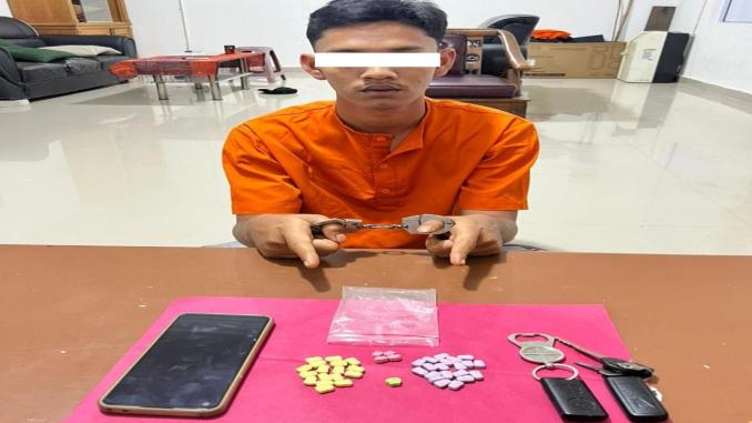 Polsek Mandau Bekuk Pemilik 42 Pil Ekstasi