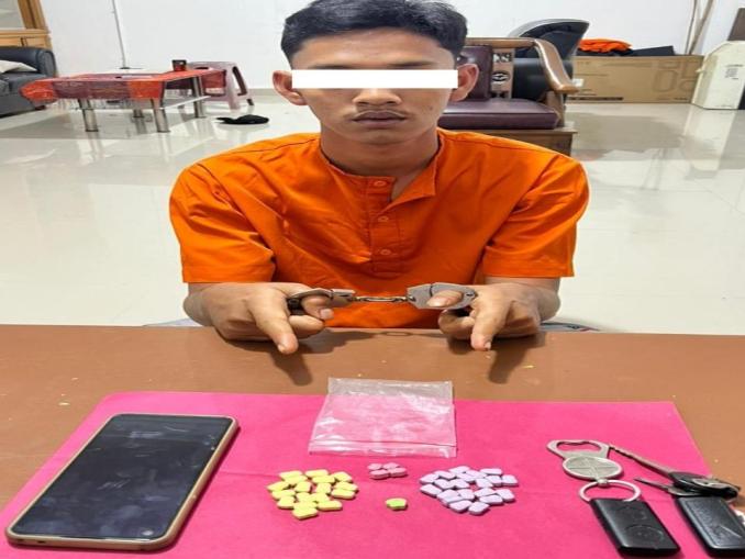Polsek Mandau Bekuk Pemilik 42 Pil Ekstasi