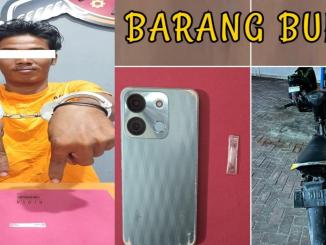 Tersangka narkoba di Bengkalis beserta barang bukti sabu, ponsel, dan sepeda motor.