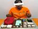 Polisi menunjukkan barang bukti sabu seberat 15,87 gram di Mandau, Bengkalis.