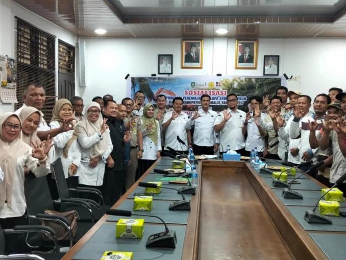 Sosialisasi program peremajaan sawit rakyat di Kantor Camat Mandau Bengkalis.