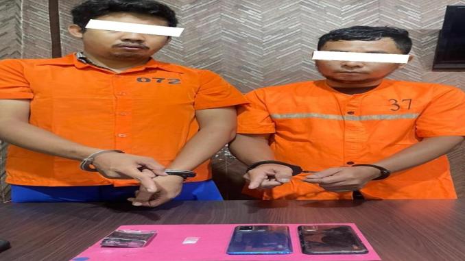 Petugas Polres Bengkalis menangkap dua pria kasus sabu di Kelapapati.
