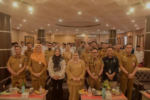 Bupati Bengkalis Kasmarni menerima audiensi Kantor Pelayanan Pemenuhan Gizi Pekanbaru terkait program Pemenuhan Gizi di Kabupaten Bengkalis.