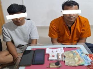 Polsek Mandau menangkap dua pria yang diduga menyalahgunakan narkotika jenis ekstasi di Desa Balik Alam, Kecamatan Mandau, Bengkalis, Selasa, 21 Juli 2026.