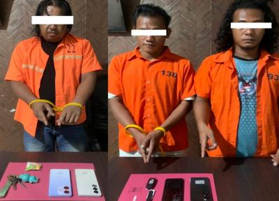 Tiga pria diamankan Polres Bengkalis dalam kasus dugaan peredaran sabu di Kecamatan Bantan.