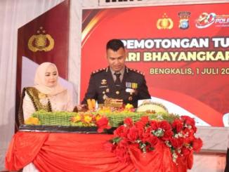 Kapolres Bengkalis bersama Forkopimda pada syukuran Hari Bhayangkara ke-80.