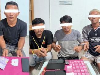 Barang bukti sabu dan ekstasi yang disita Polsek Mandau dalam pengembangan kasus narkotika di Bengkalis.