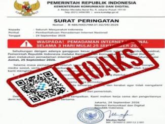 Wakil Menteri Komdigi Angga Raka Prabowo memastikan surat pemadaman internet nasional adalah hoaks.